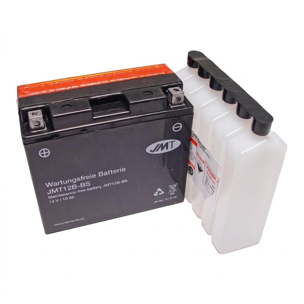 Batteria Moto JMT JMT12B-BS 12V 10Ah - Senza Manutenzione - Acido Incluso