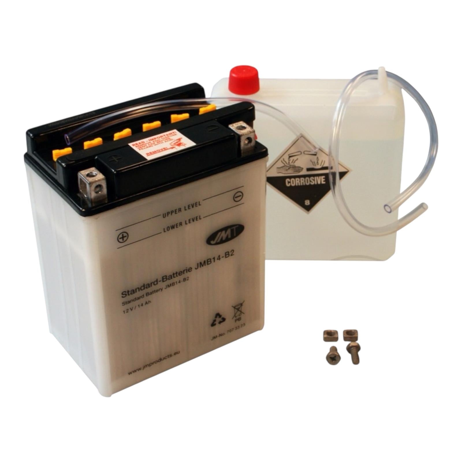 Batteria Moto Standard JMT JMB14-B2 12V 14Ah - Con Manutenzione - Acido Incluso