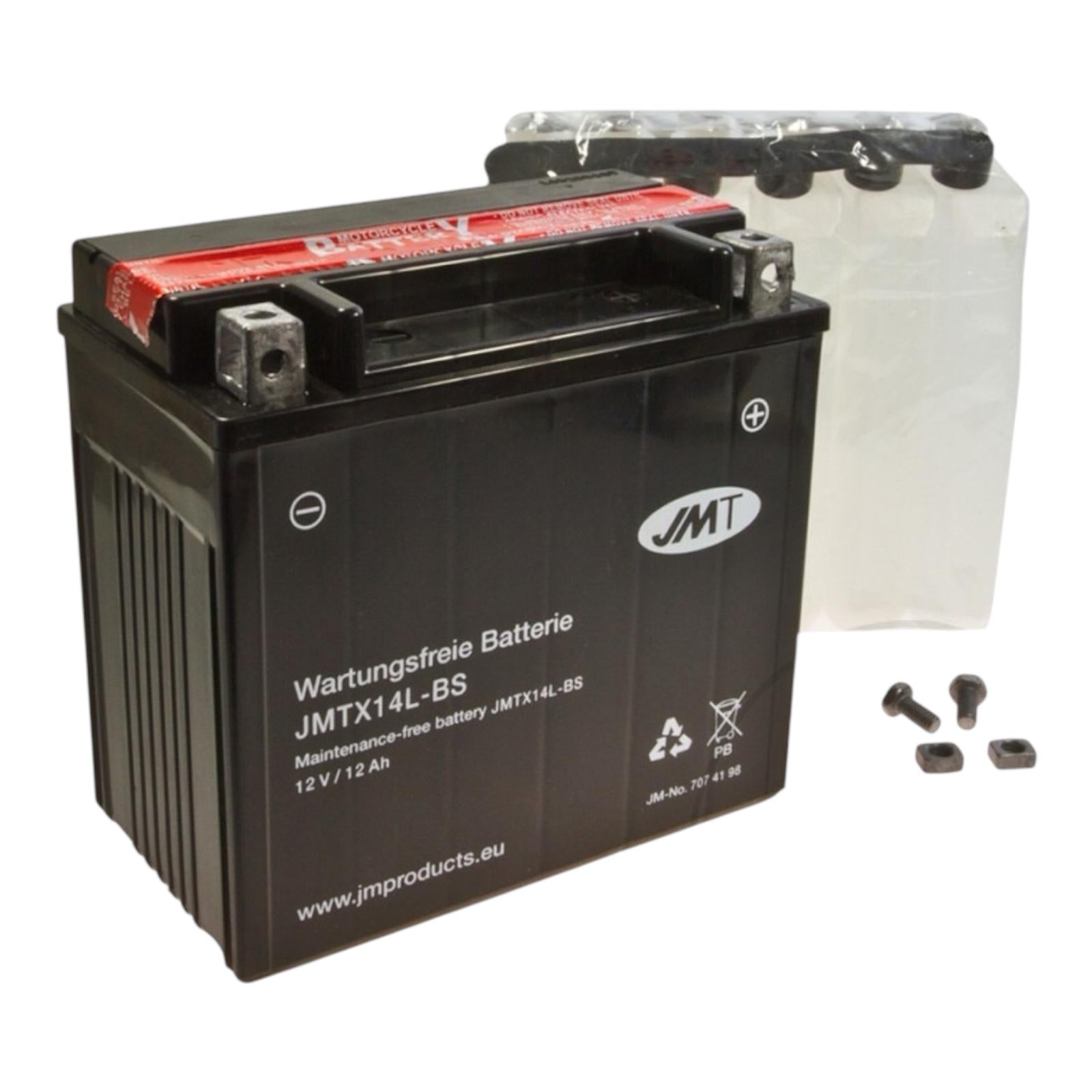 Batteria Moto JMT JMTX14L-BS 12V 12Ah - Senza Manutenzione - Acido Incluso