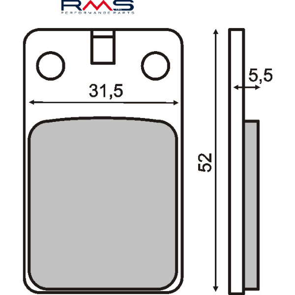 Pastiglie Freno RMS - Benelli Devil 50 92-; Spring 50 93-; Garelli TigerXLE 50 86-; Malaguti F12 Phantom AC/LC 50 94-00;