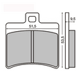 Pastiglie Freno RMS - 51,5x53,5x9,5mm - Aprilia Scarabeo 125/150/200/250, Atlantic 125/200/250/400/500, Sportcity 125/200/250/300, Malaguti Madison 125/150/180/200/250/400