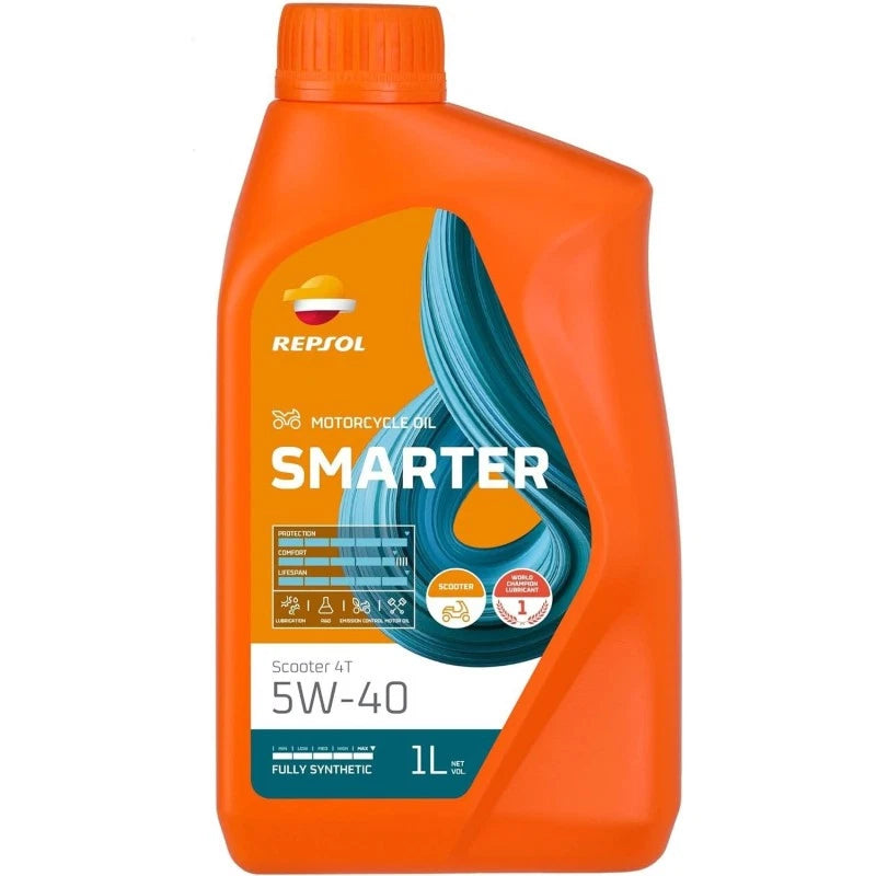 Olio motore Repsol Smarter Scooter 4T 5W-40 completamente sintetico da 1 litro