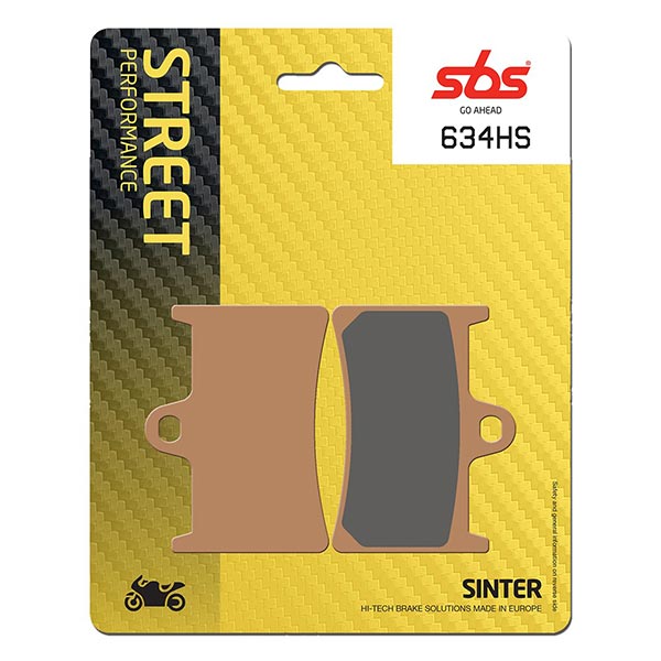 Pastiglie Freno SBS 634HS - 69,2x51,3x8,8mm - Yamaha MT-07/09, T-Max 530, XJR 1300, YZF-R6/R1