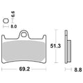 Pastiglie Freno SBS 634HS - 69,2x51,3x8,8mm - Yamaha MT-07/09, T-Max 530, XJR 1300, YZF-R6/R1