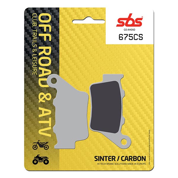 Pastiglie Freno SBS 675CS - Kit coppia 77,9x41,1x9,2mm - Aprilia Pegaso 650, BMW F800 GS, Honda NX Dominator 650, Husqvarna WR 300 2T, KTM Duke 125, Duke 690 R, Yamaha XT660Z Tenere, Ducati