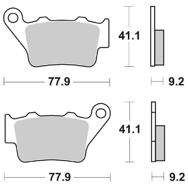 Pastiglie Freno SBS 675HF - Kit coppia 77,9x41,1x9,2mm - Aprilia Pegaso 650, BMW F800 GS , Honda NX Dominator 650, Husqvarna WR 300 2T, KTM Duke 125, Duke 690 R, Yamaha XT660Z Tenere, Ducati