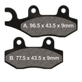 Pastiglie Freno EBC SFAC228 Set A+B - Kymco Agility/Like/People, Suzuki Burgman 400, Peugeot Geopolis/Satelis, Aprilia RX/SX 125