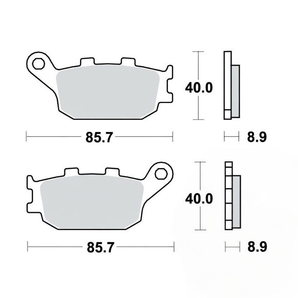 Pastiglie Freno Posteriori TRW MCB634SH — Honda, Kawasaki, Suzuki, Yamaha (Multi-marca) - Sinterizzate