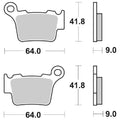 Pastiglie Freno SBS 791SI - Kit coppia 64x41,8x9mm - BMW G450 X, Husqvarna CR/WR 125, KTM EXC 250/300/450