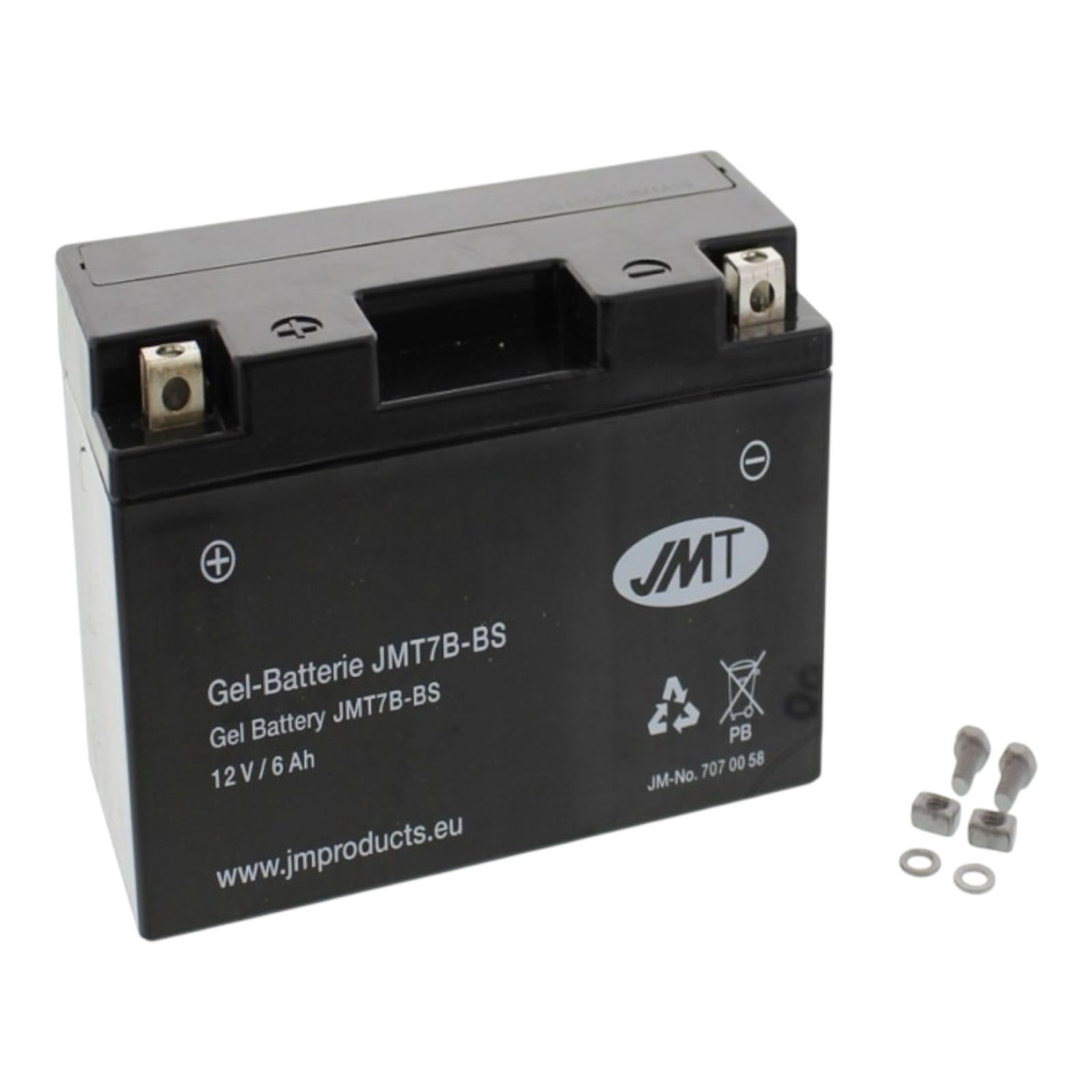 Batteria Moto GEL JMT JMT7B-BS 12V 6Ah - Pronta all'Uso