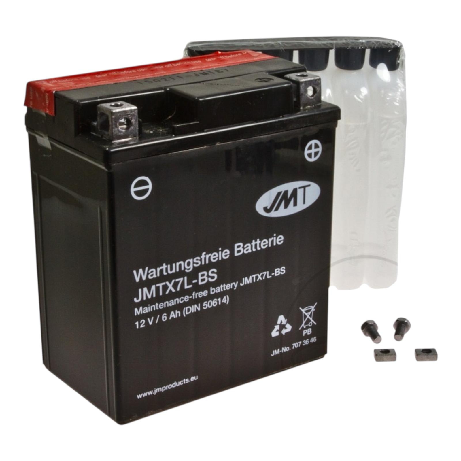 Batteria Moto JMT JMTX7L-BS 12V 6Ah - Senza Manutenzione - Acido Incluso