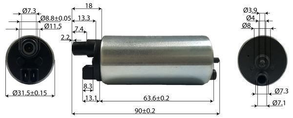 Pompa Carburante Elettrica Sommersa (In-Tank) - Honda SH/PES, Kawasaki ER-6/Versys , Kymco People/X-Citing, Suzuki RMZ