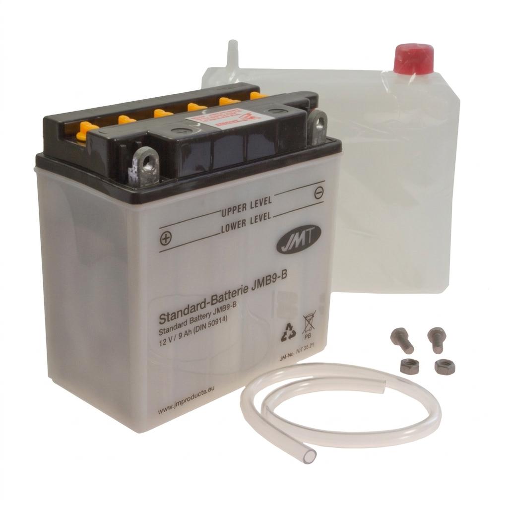 Batteria Moto Standard JMT JMB9-B 12V 9Ah - Con Manutenzione - Acido Incluso