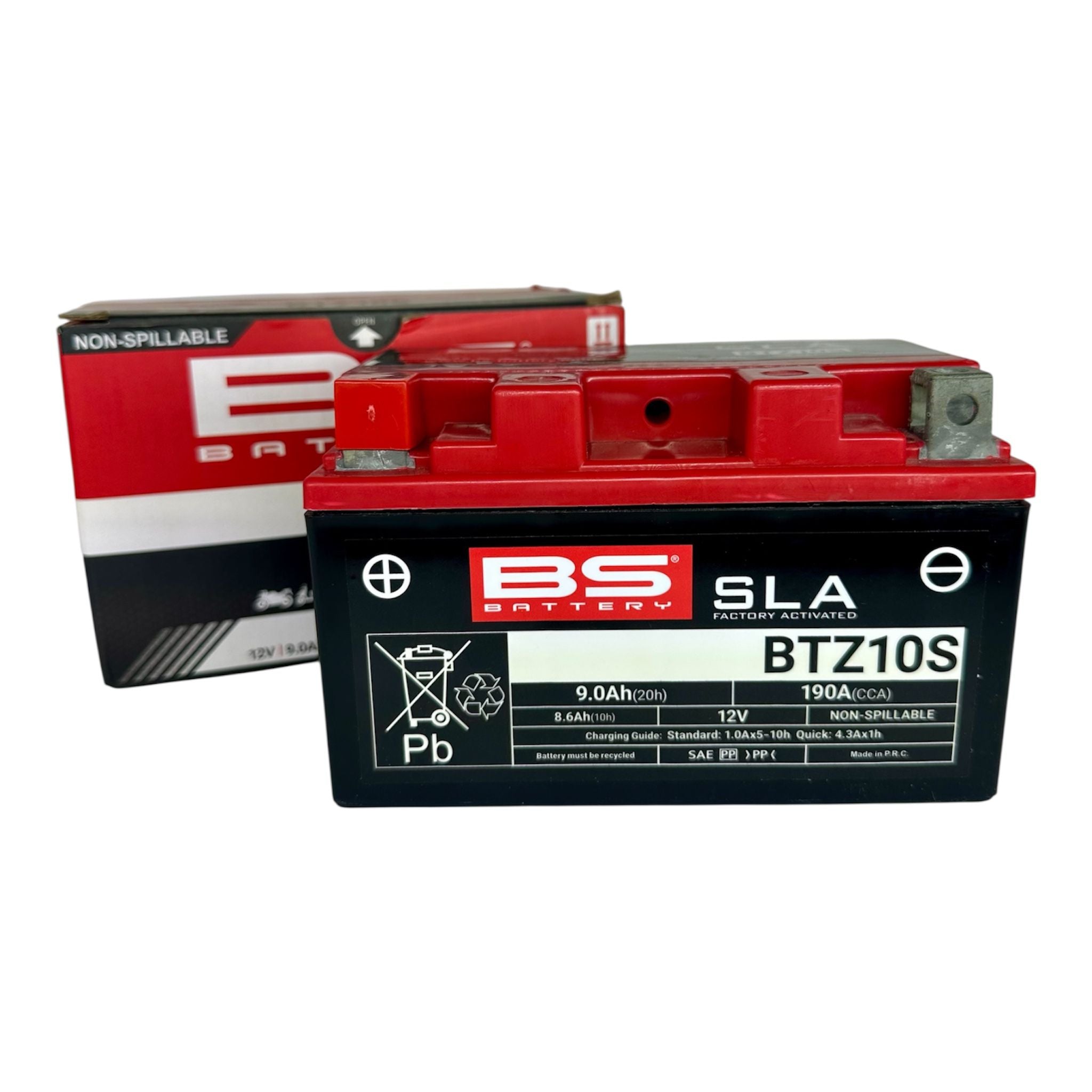 Batteria Moto BS Battery BTZ10S SLA 12V 9Ah 190A - Factory Activated - Pronta all'Uso