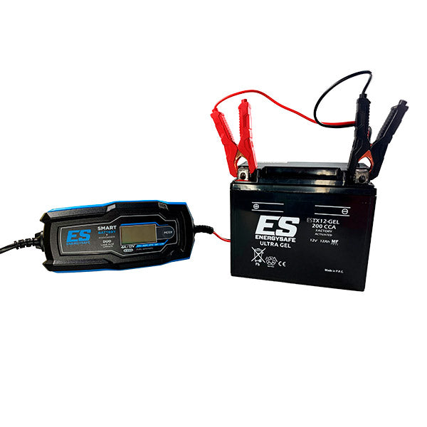 Caricabatterie Moto Energy Safe Smart Duo 4A 12V - STD AGM EFB GEL LiFePO4 IP65