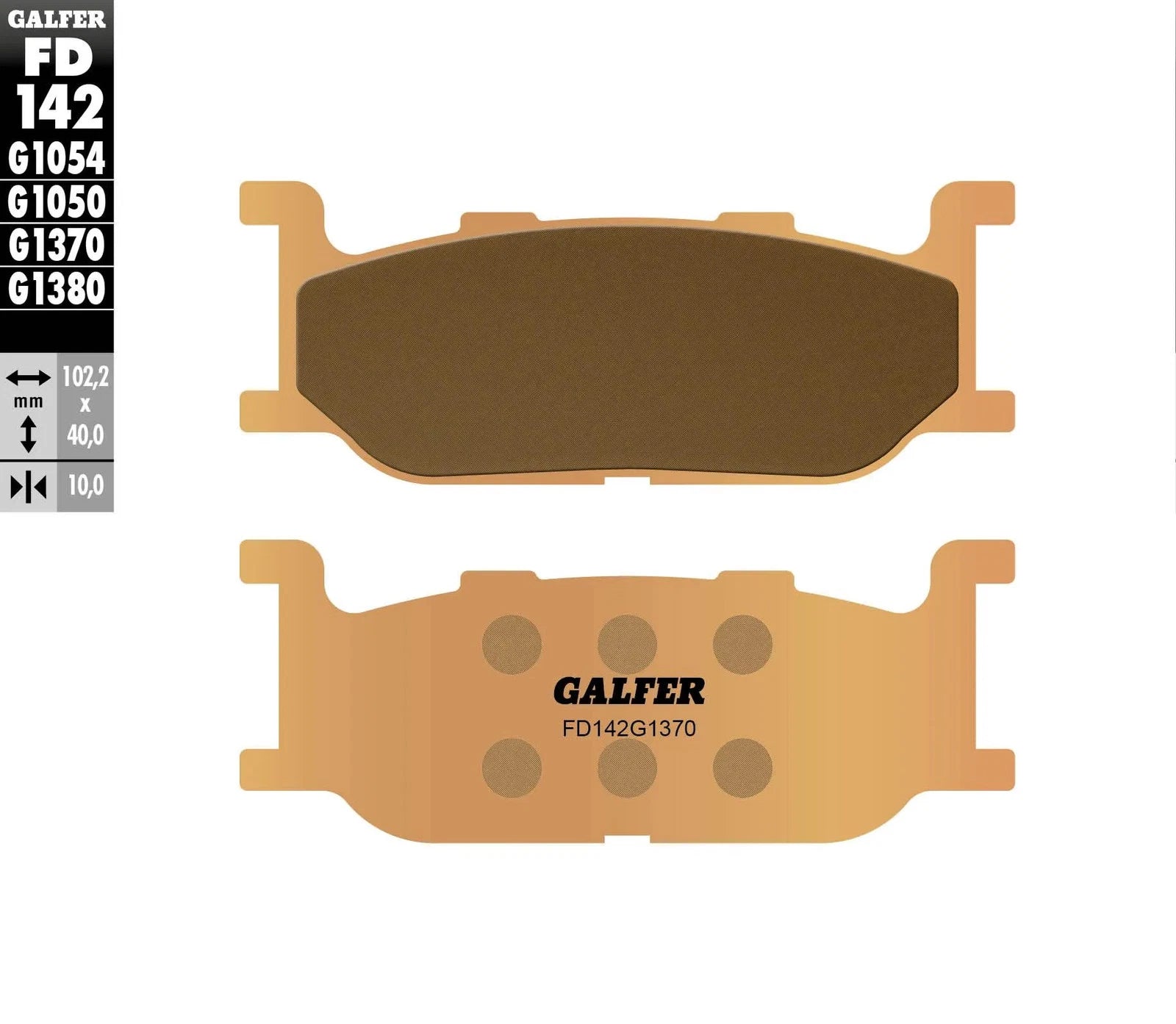 Pastiglia Freno Galfer FD142 G1380 - Cfmoto, Mbk, Yamaha, T-Max 500 01/03 - Strada / Custom / Touring