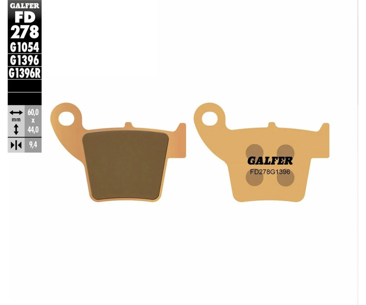 Pastiglia Freno Galfer FD278 G1396 - Fantic, Hm, Honda; Kove, Vent Moto - Enduro / MX / Cross / Motard