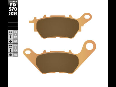 Pastiglia Freno Galfer FD570 G1380 - Kit 2 pz - Yamaha X-Max / Tricity