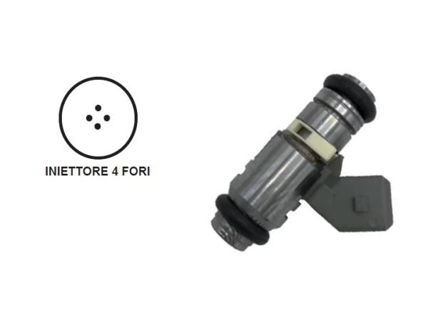 Iniettore Carburante 4 Fori - Piaggio Beverly/MP3/X10 / Ducati Monster/SS / Harley-Davidson Dyna/Softail