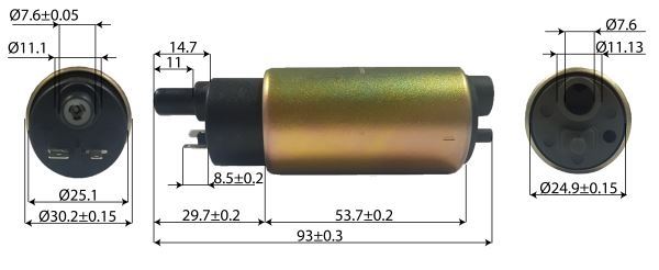 Pompa Carburante Elettrica Sommersa (In-Tank) - Yamaha T-Max / X-Max / Majesty, Suzuki Burgman, UX Sixteen