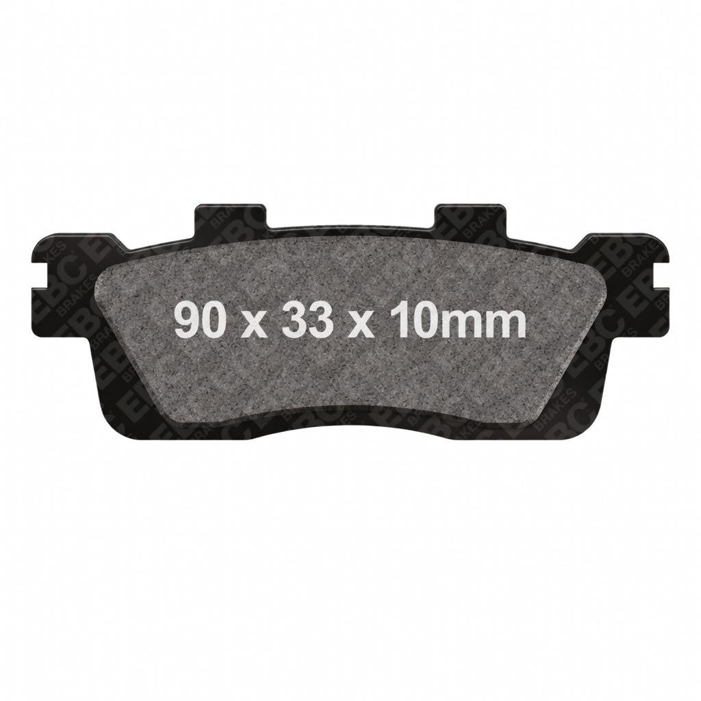 Pastiglie Freno EBC SFAC498 - 90x33x10mm - Kymco Downtown i 125/200/300, Kawasaki J300, J125, Benelli Velvet Touring
