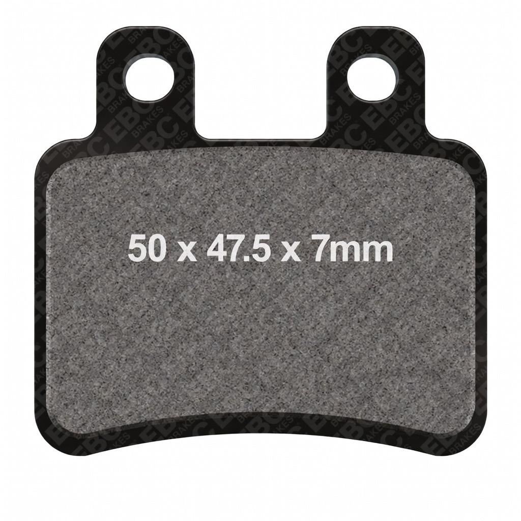 Pastiglie Freno EBC SFAC350 - 50x47,5x7mm - Peugeot Elystar 125/150, Sherco Supermotard 2T 50, Yamaha DT 50 R SM, XT 125 R