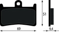 PASTIGLIE FRENO PLATINUM SERIES COMPATIBILE YAMAHA XP T-MAX 500 530 ANT