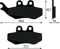 Pastiglie Freno Platinum Series - Piaggio Beverly 200/250, Peugeot Geopolis/Satelis, Beta RR, Gilera Runner e altri