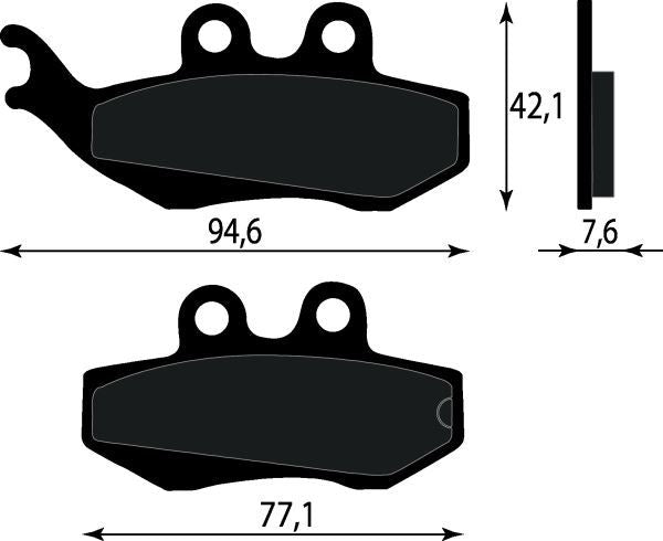 Pastiglie Freno Platinum Series - Piaggio Beverly 200/250, Peugeot Geopolis/Satelis, Beta RR, Gilera Runner e altri