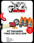 Kit Tagliando Completo Yamaha T-Max 530 2012-2016 - Olio Repsol 10W40 + Filtri Aria + Filtro Olio + Candele NGK