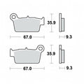 TRW Off Road Pastiglie Freno Posteriore 67x35.9x9.3mm MCB739EC